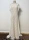 1930s-style White crochet lace gown with ruffles/40