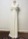 White draped jersey gown/40