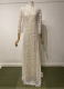 1930s-style White delicate lace gown with sleeves/38
