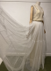 White dotted tulle skirt/40