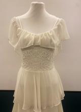 1990’s Ivory chiffon gown with beaded top/34