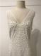 Ivory tulle column gown with pearls/36
