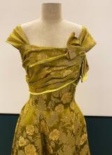 1950's Dusty green couture gown/36