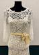 1930’s-style Ivory lace gown with ¾ sleeves/34-36