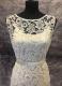 1930’s-style White cobweb lace gown/36-38