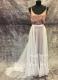 1970’s White chiffon lace ruffle skirt/36