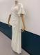 White off-shoulder gown with small sleeves/38